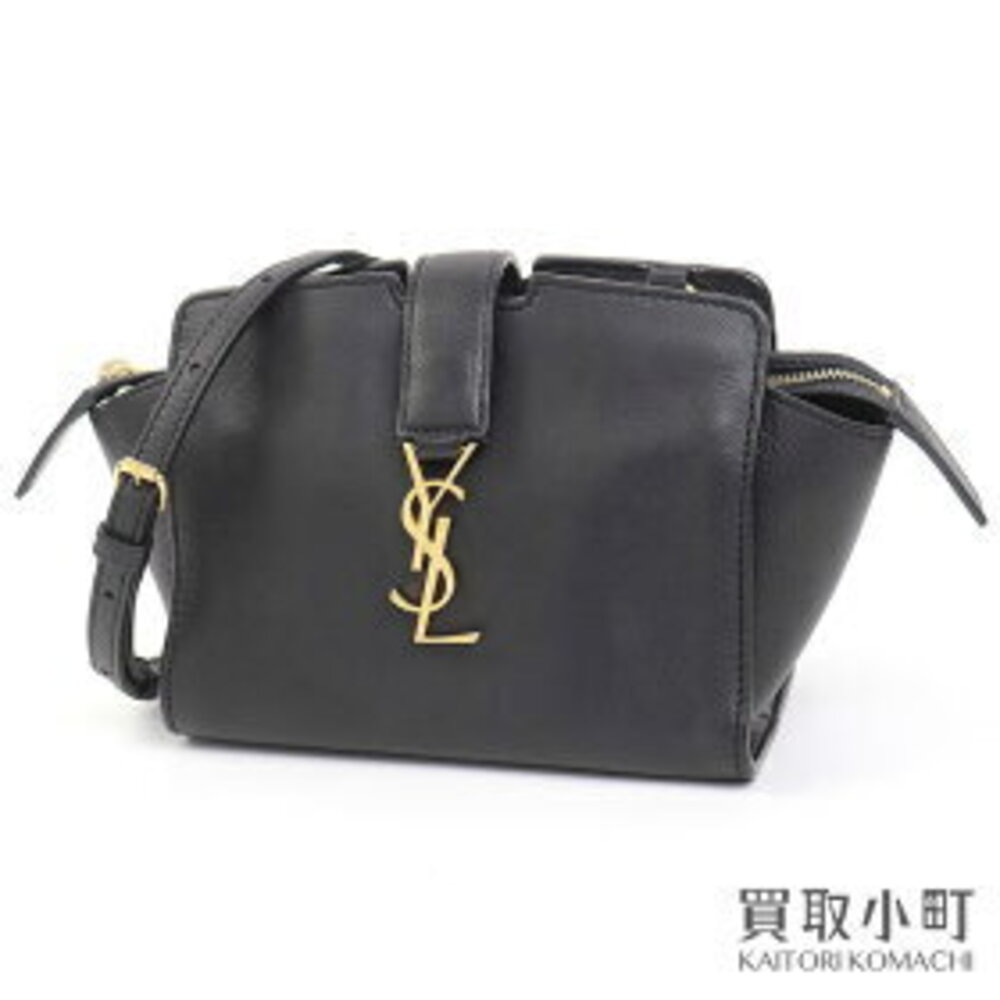 Saint Laurent Cabas Black Line Pochette Yves Bag Crossbody Shoulder Toy YSL - Picture 2 of 7